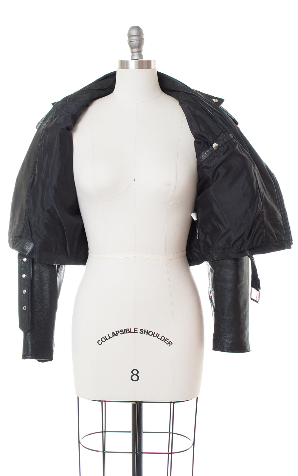 1980s Wilsons Cropped Leather Motorcycle Jacket