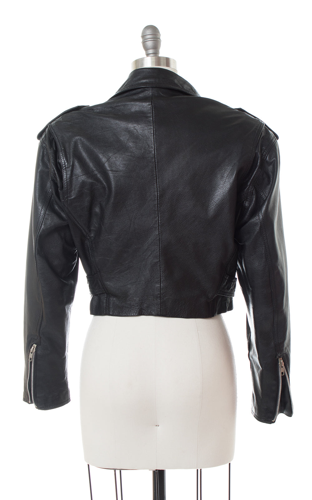 1980s Wilsons Cropped Leather Motorcycle Jacket