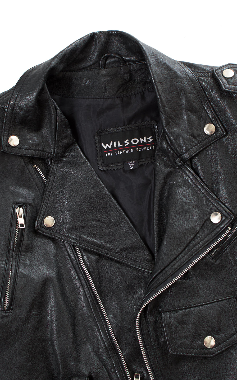 1980s Wilsons Cropped Leather Motorcycle Jacket