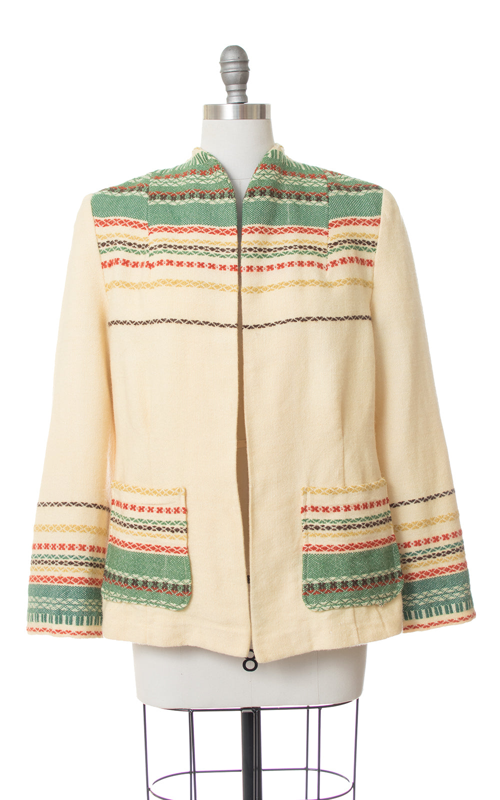 1960s Scandinavian Woven Wool Jacket | medium