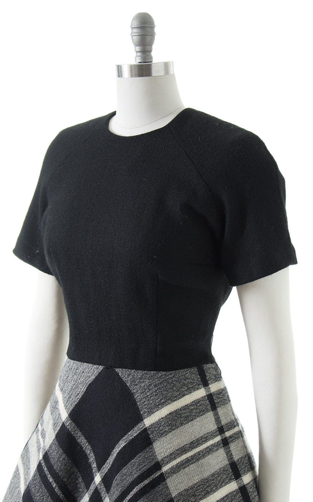 1960s Plaid Wool Dress
