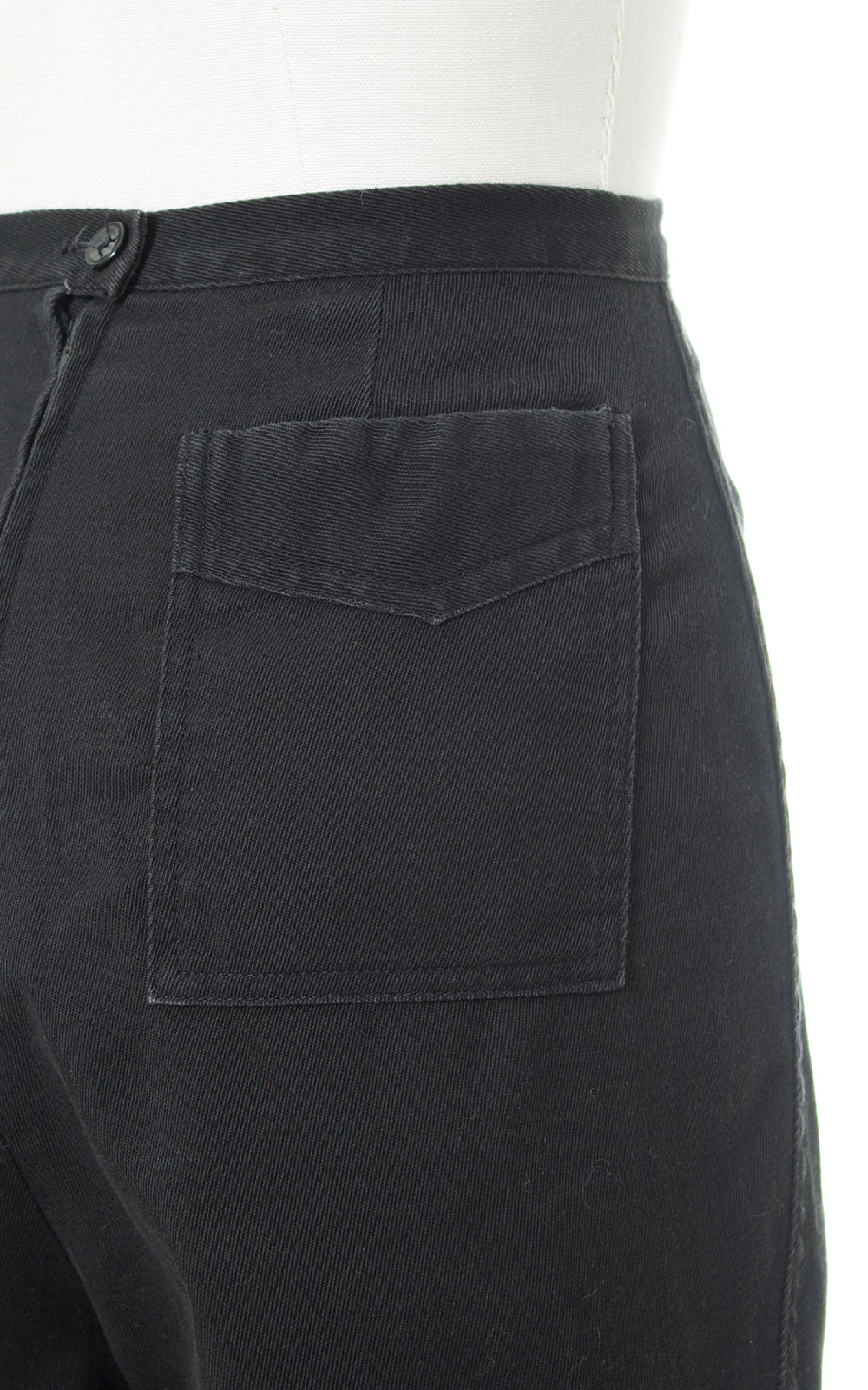 1950s Catalia Black Cotton High Waisted Shorts