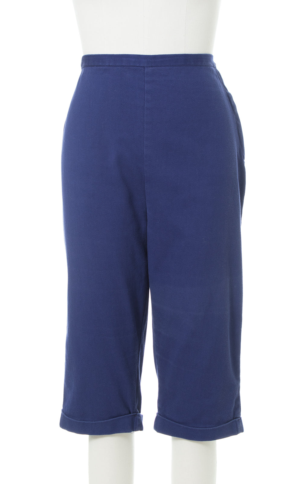 1950s Navy Blue Cotton Capris