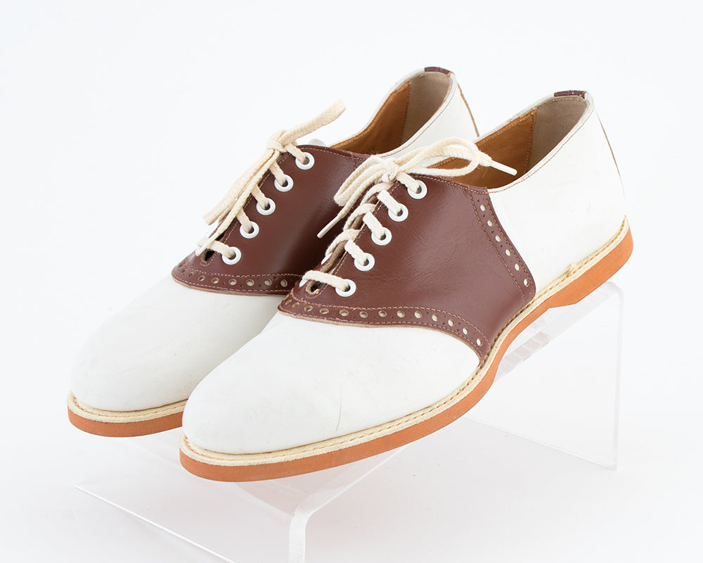 1950s Two-Tone Leather Saddle Shoes