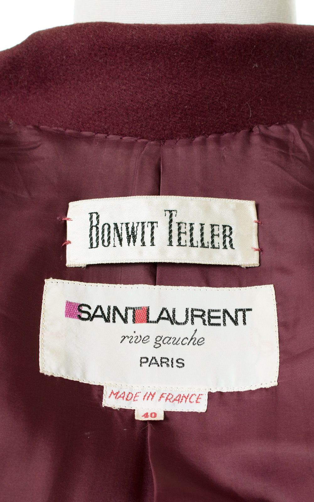 1970s Saint Laurent Wool Capelet Coat