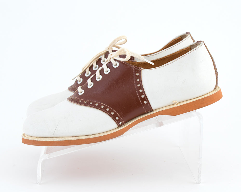 1950s Two-Tone Leather Saddle Shoes