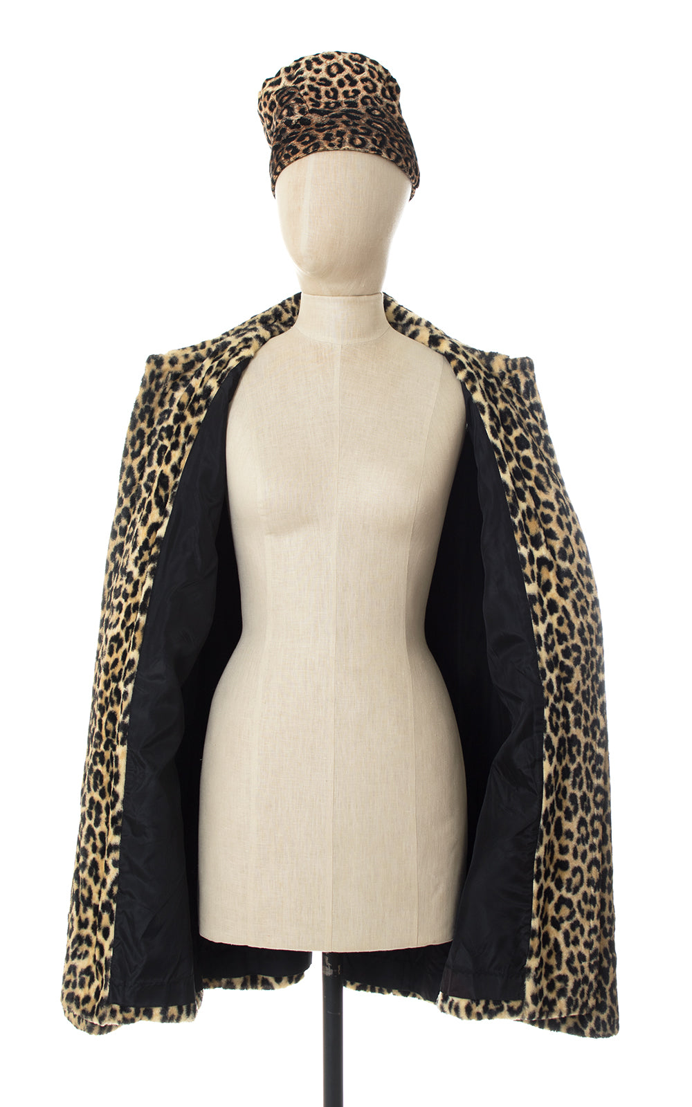 1960s Leopard Print Faux Fur Coat | x-small/small/medium