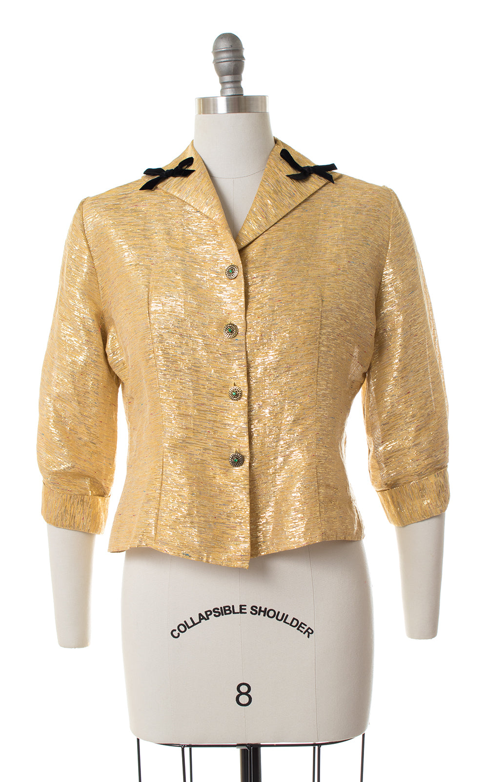 1950s Metallic Gold Lurex Blouse