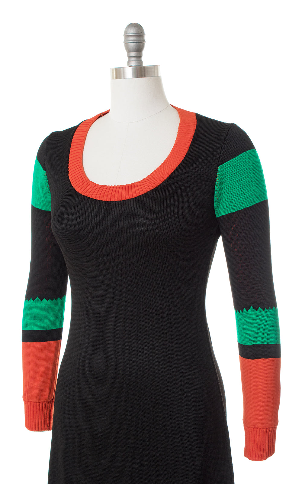 1970s Giorgio di Sant' Angelo Bi-Plane Novelty Knit Sweater Dress