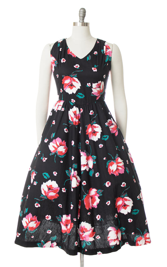 1980s Lanz Floral Criss-Cross Cotton Sundress