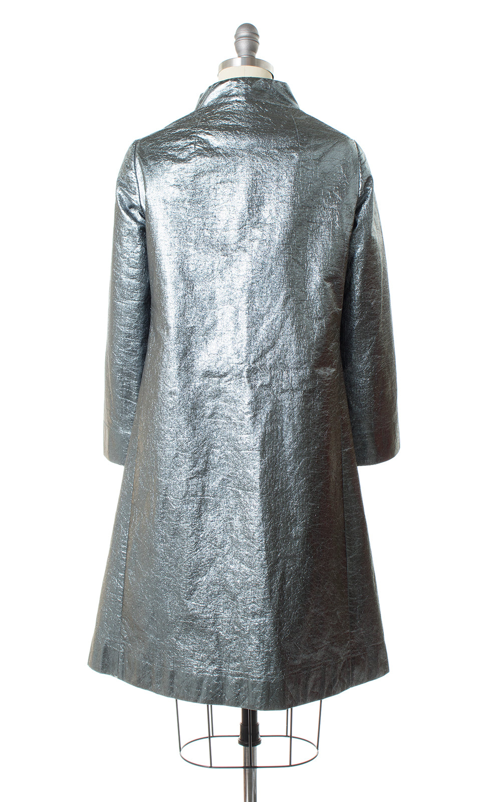 1960s Metallic Silver Tinfoil Raincoat