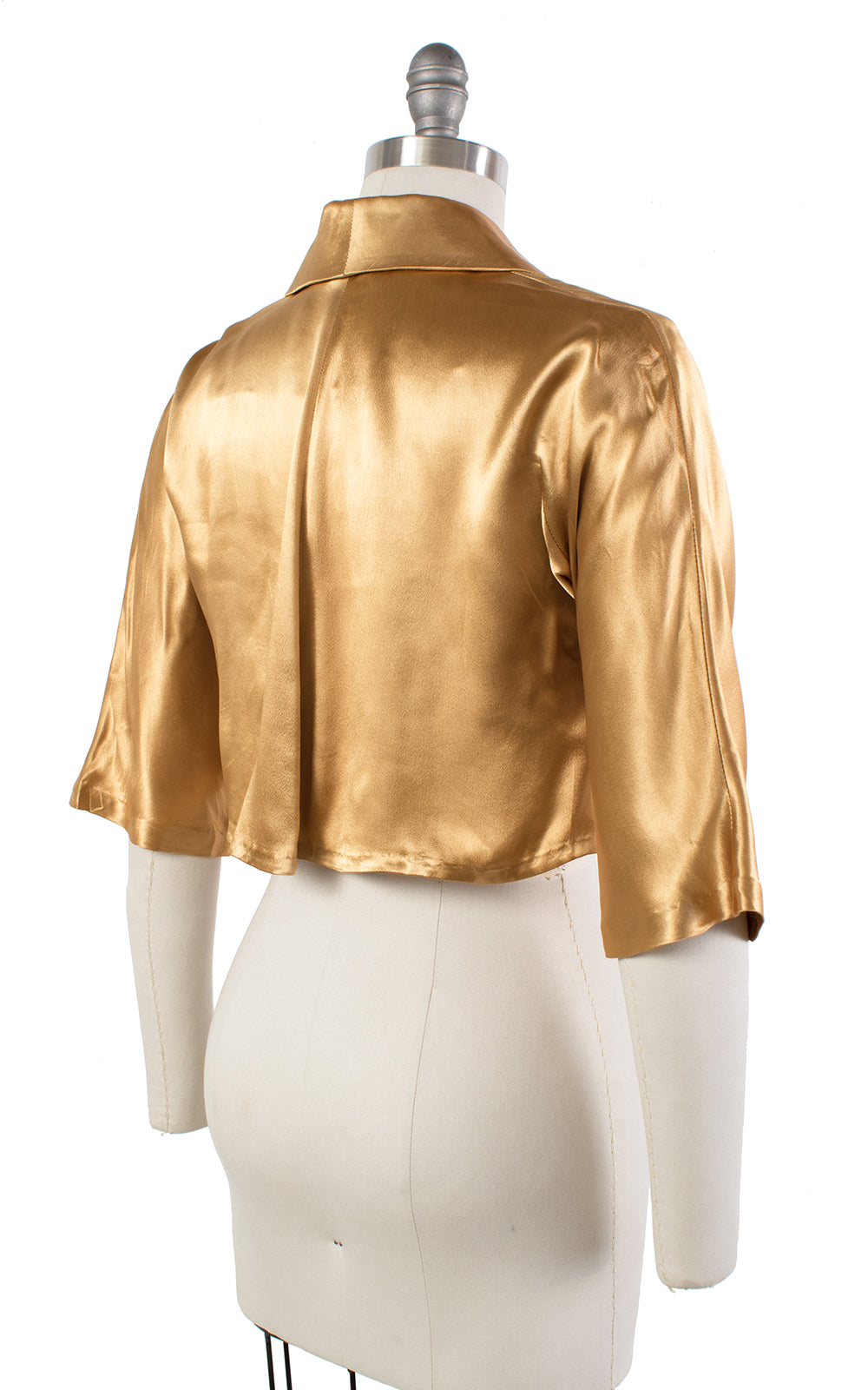 Champagne satin bolero on sale jacket