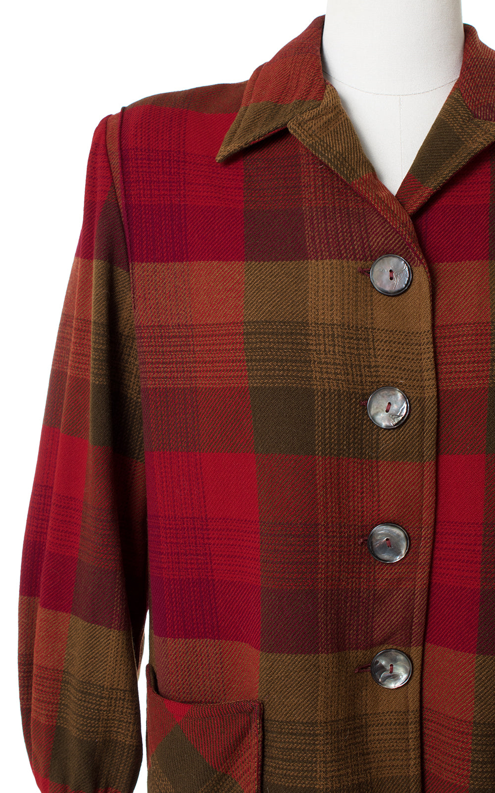1960s Plaid Wool Pendleton 49er Jacket