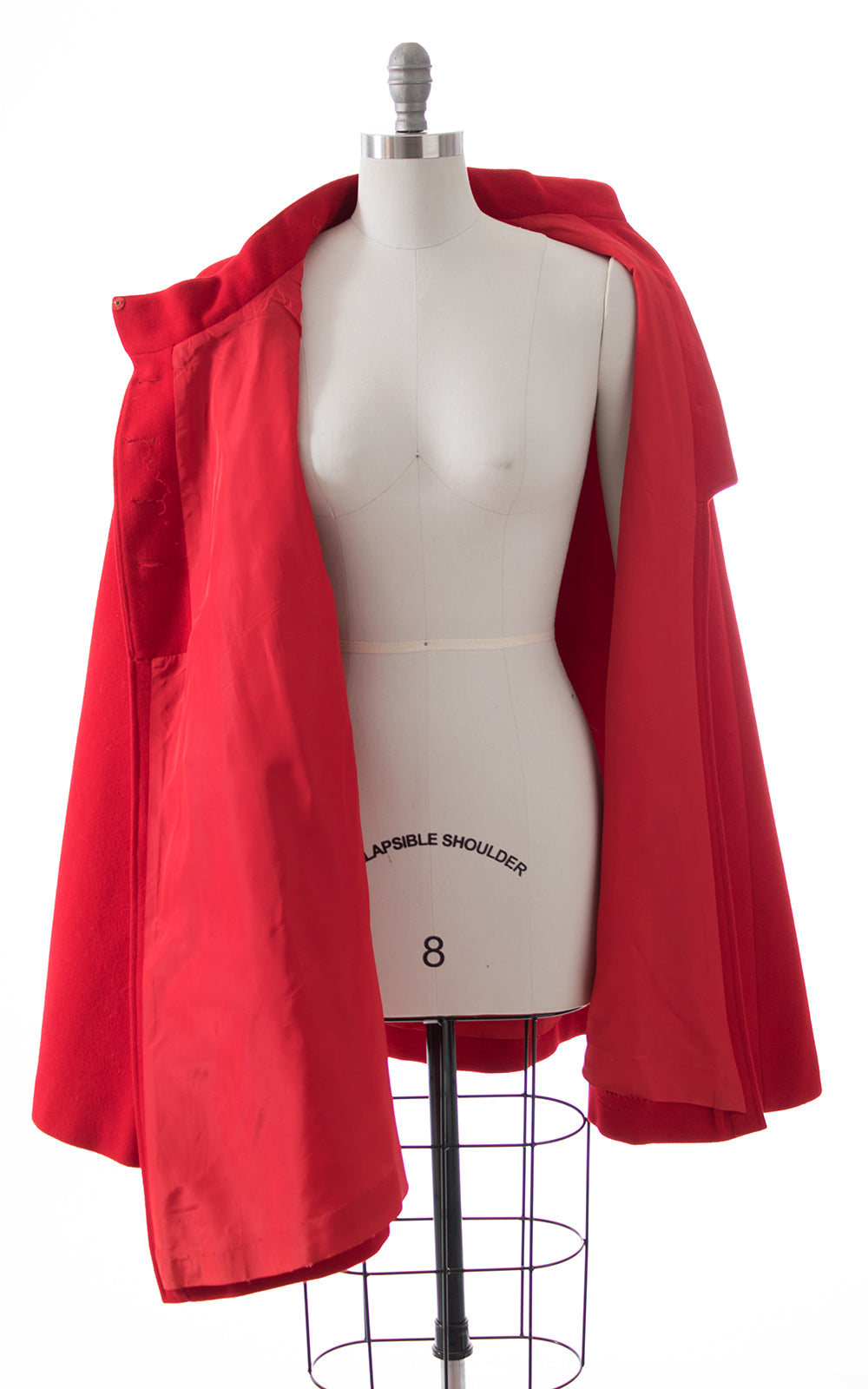 1970s Red Wool Cape