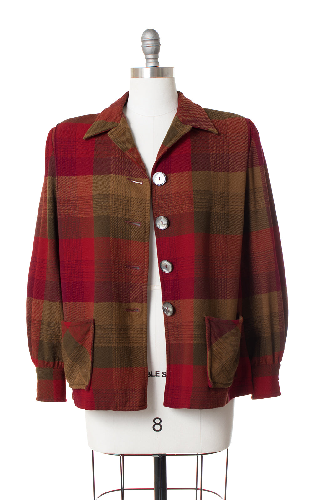 1960s Plaid Wool Pendleton 49er Jacket