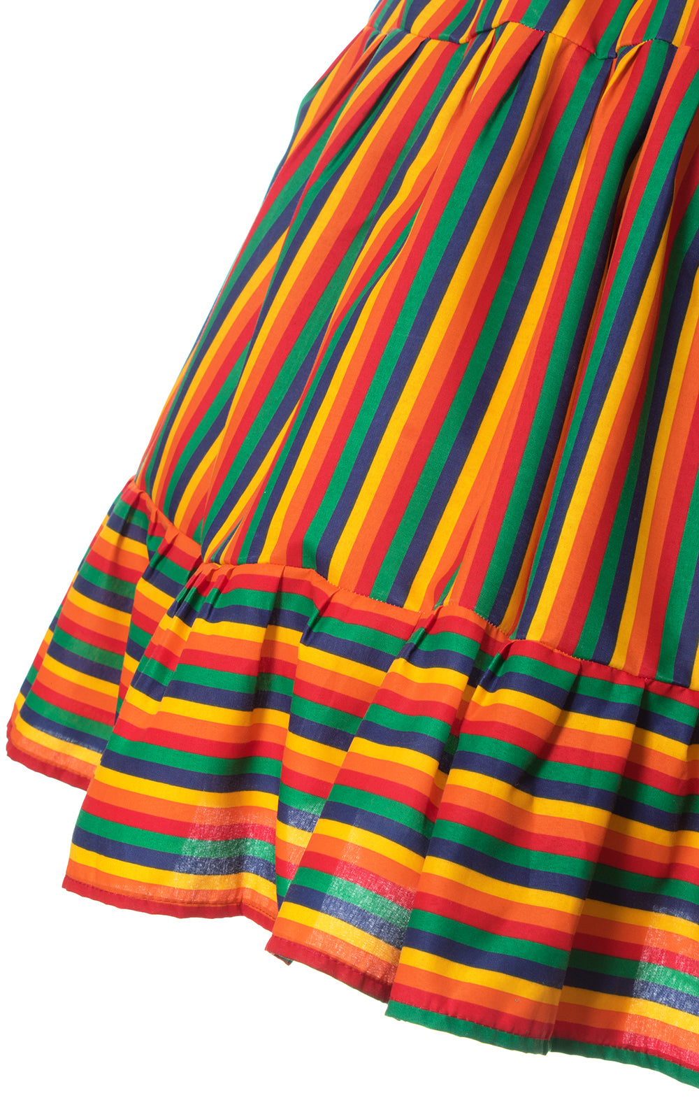 1970s Rainbow Striped Circle Skirt