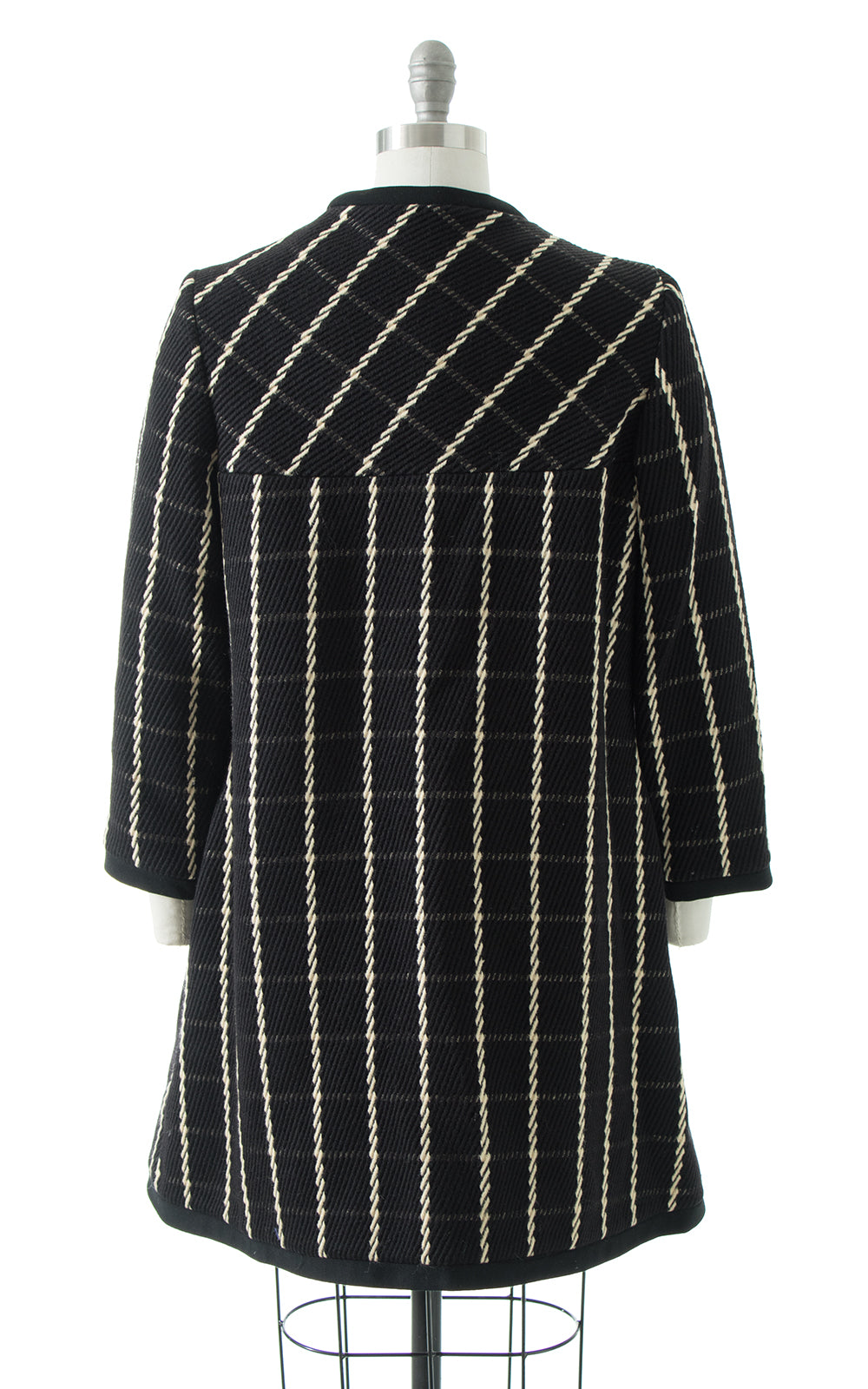 1960s Lilli Ann Plaid Wool Coat