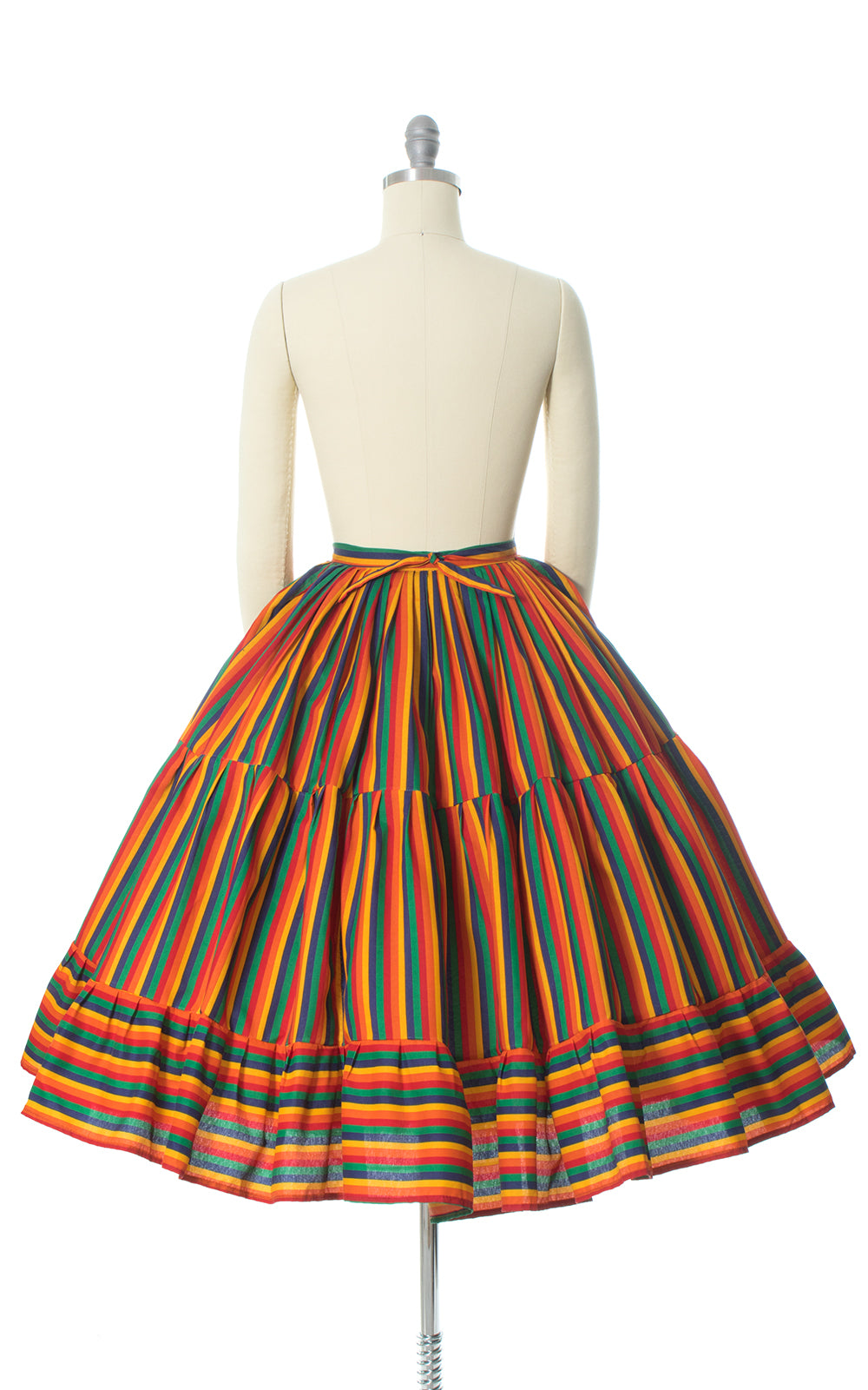 1970s Rainbow Striped Circle Skirt