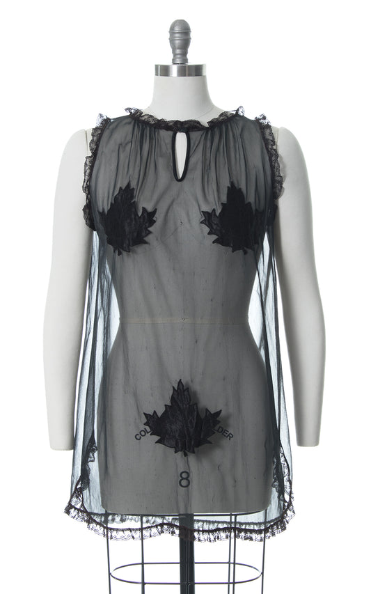 1950s Eves Leaves Novelty Sheer Nightie