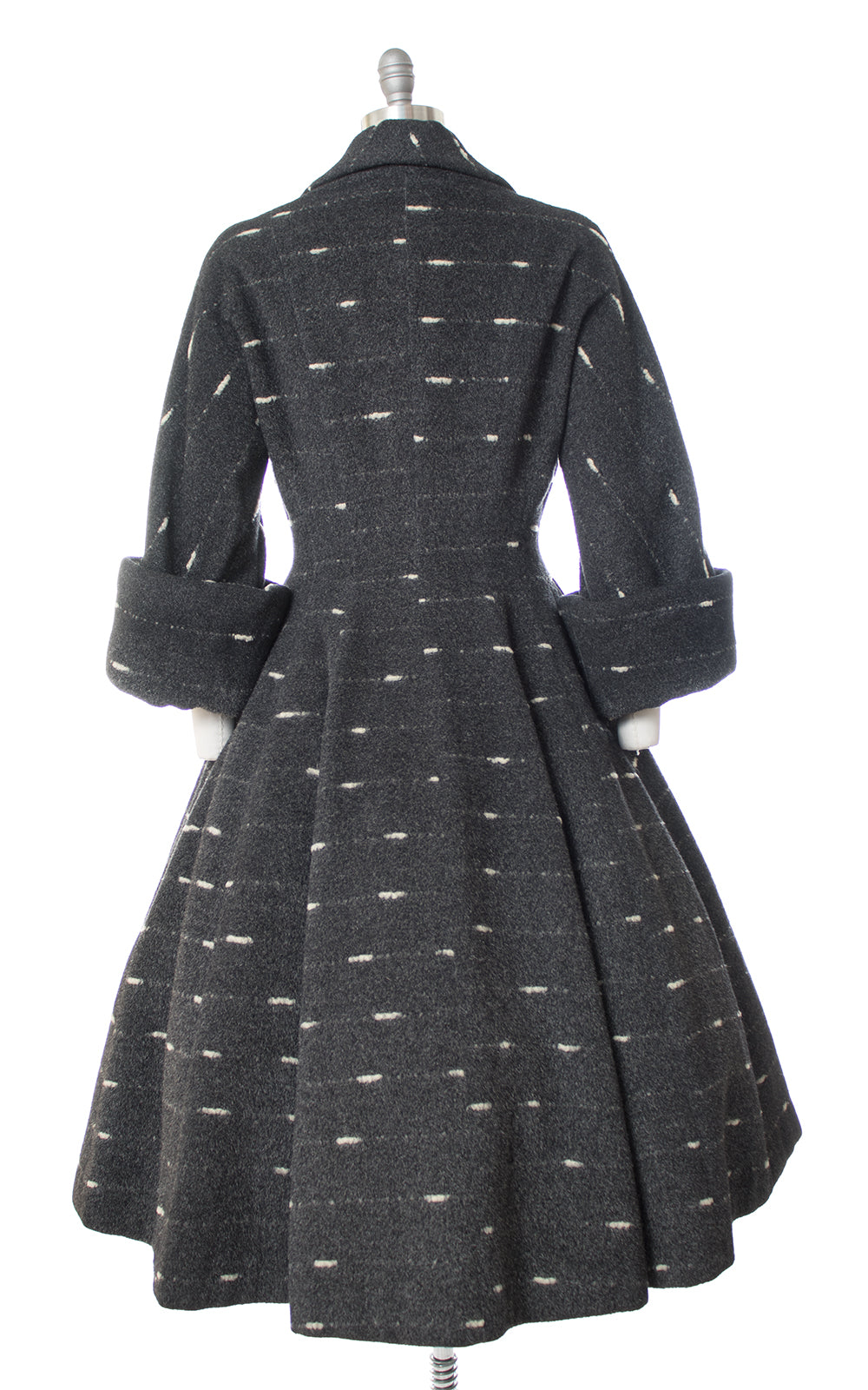 1950s Lilli Ann Flecked Wool Princess Coat