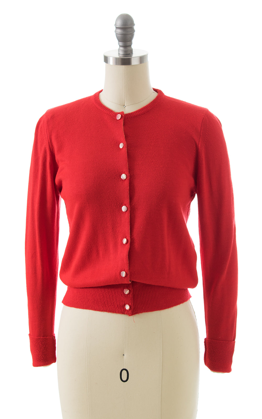 1950s Red Knit Cardigan