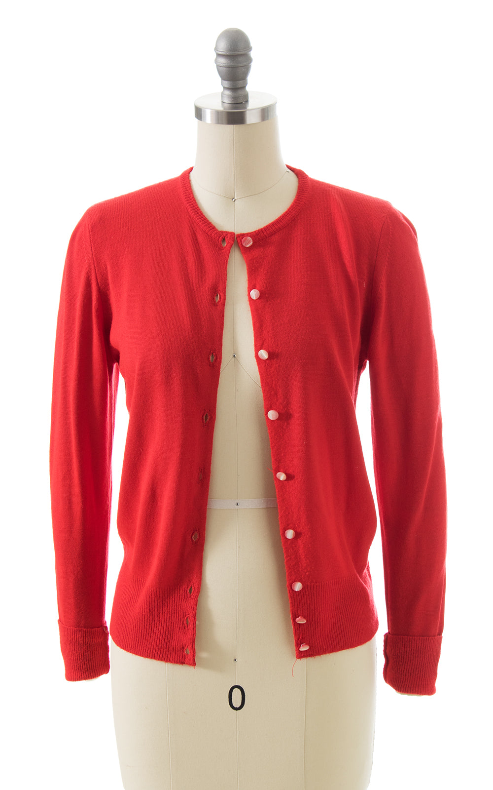 1950s Red Knit Cardigan