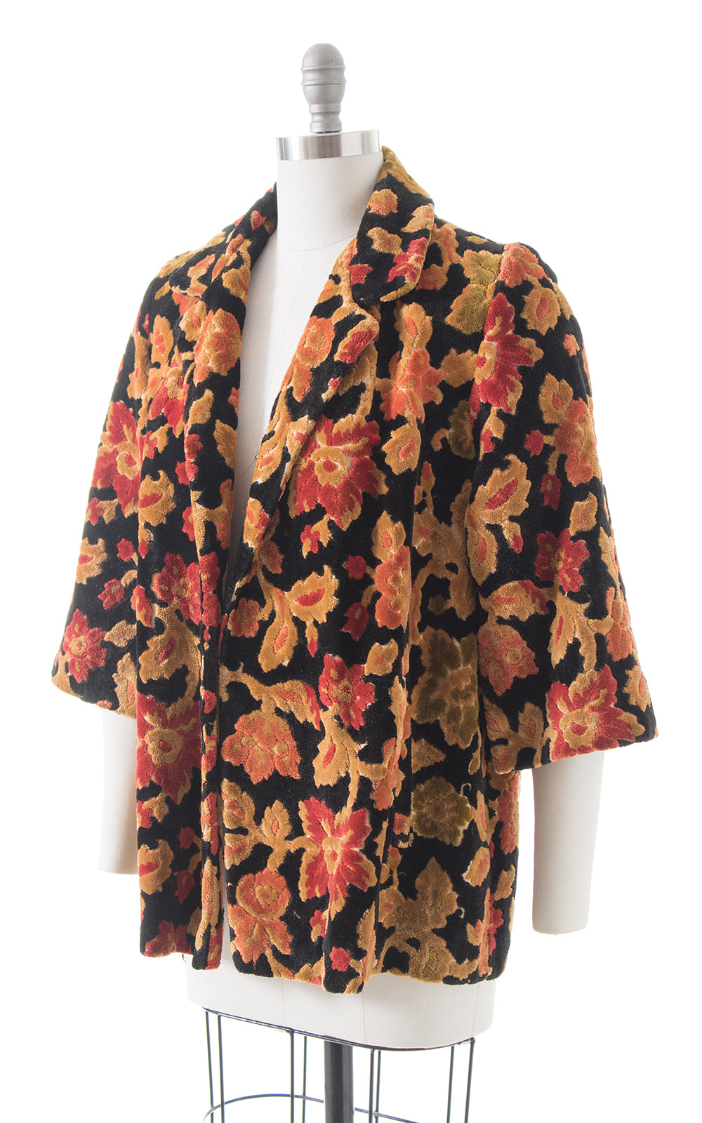 1970s Floral Tapestry Swing Coat