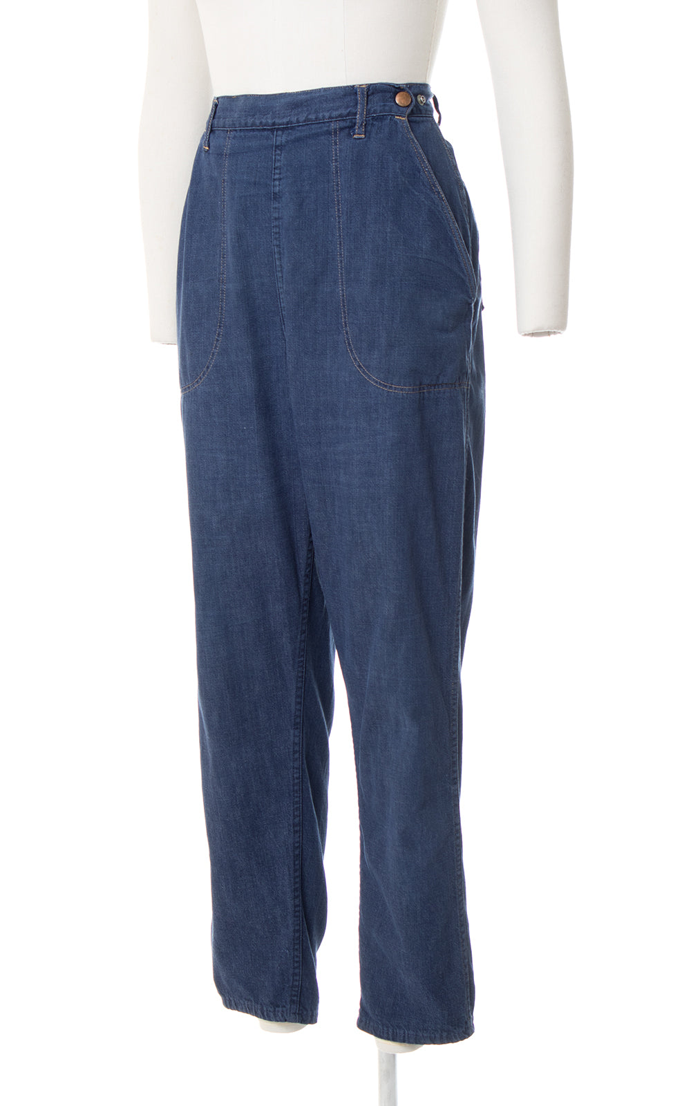 1950s Side Zip Denim Jeans