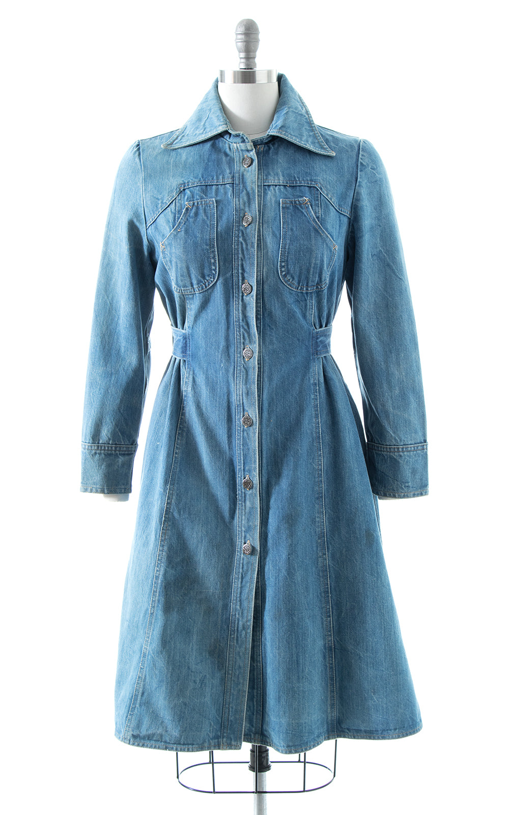 1970s Denim Coat Dress