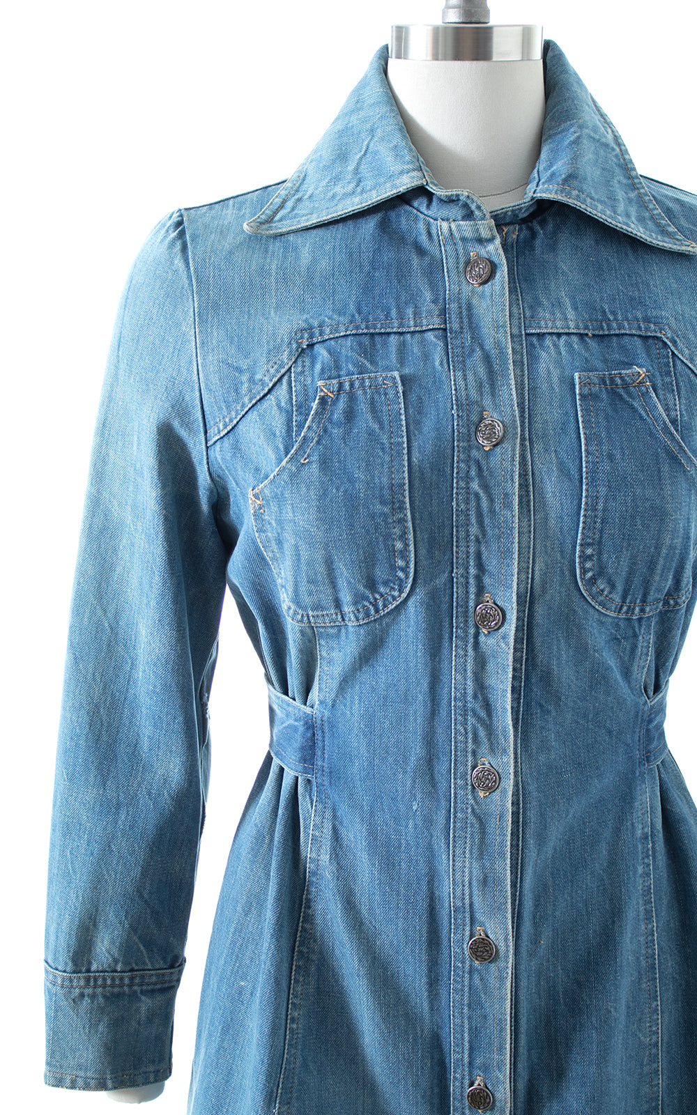 1970s Denim Coat Dress