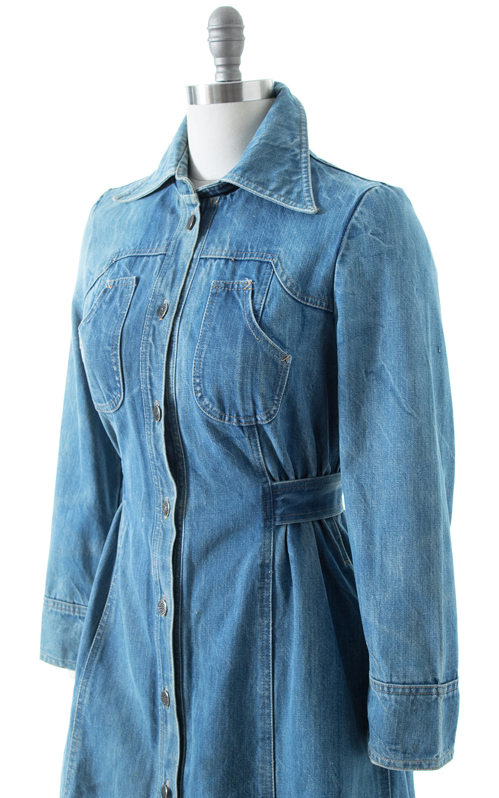 1970s Denim Coat Dress