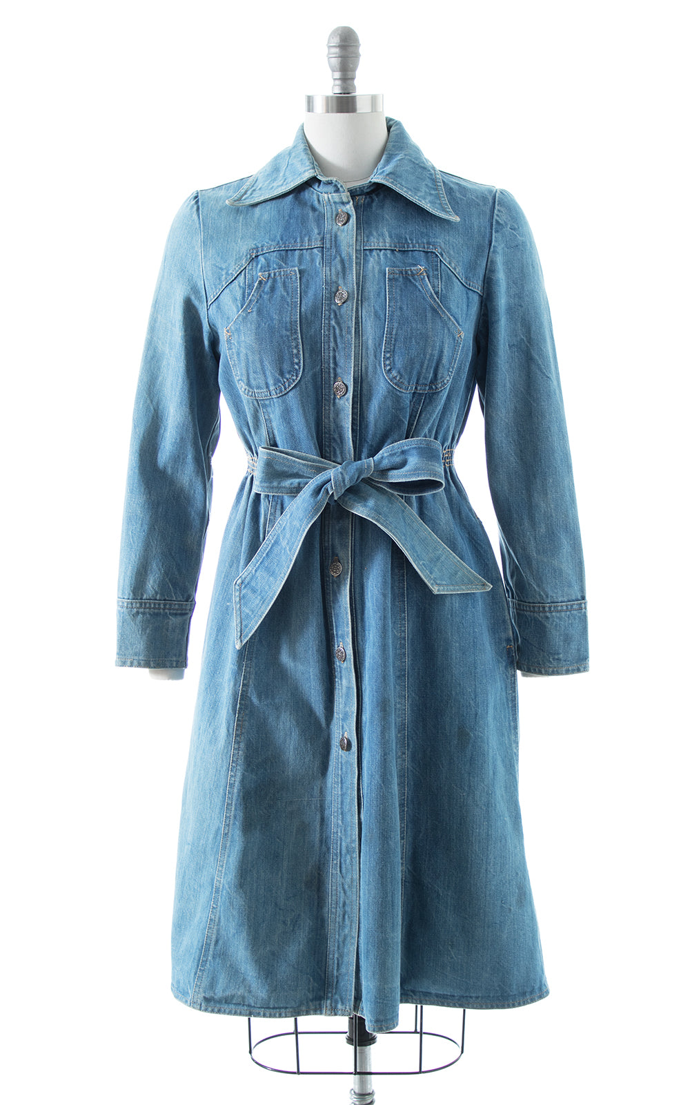 1970s Denim Coat Dress