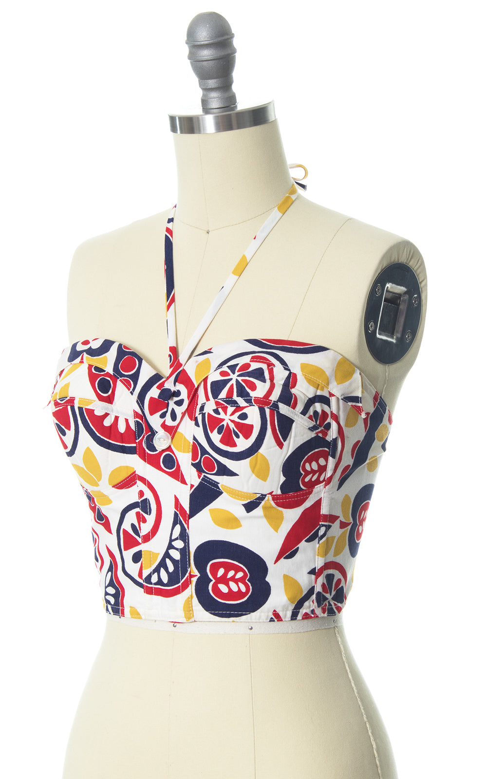 1950s Fruit Novelty Print Halter Sun Top