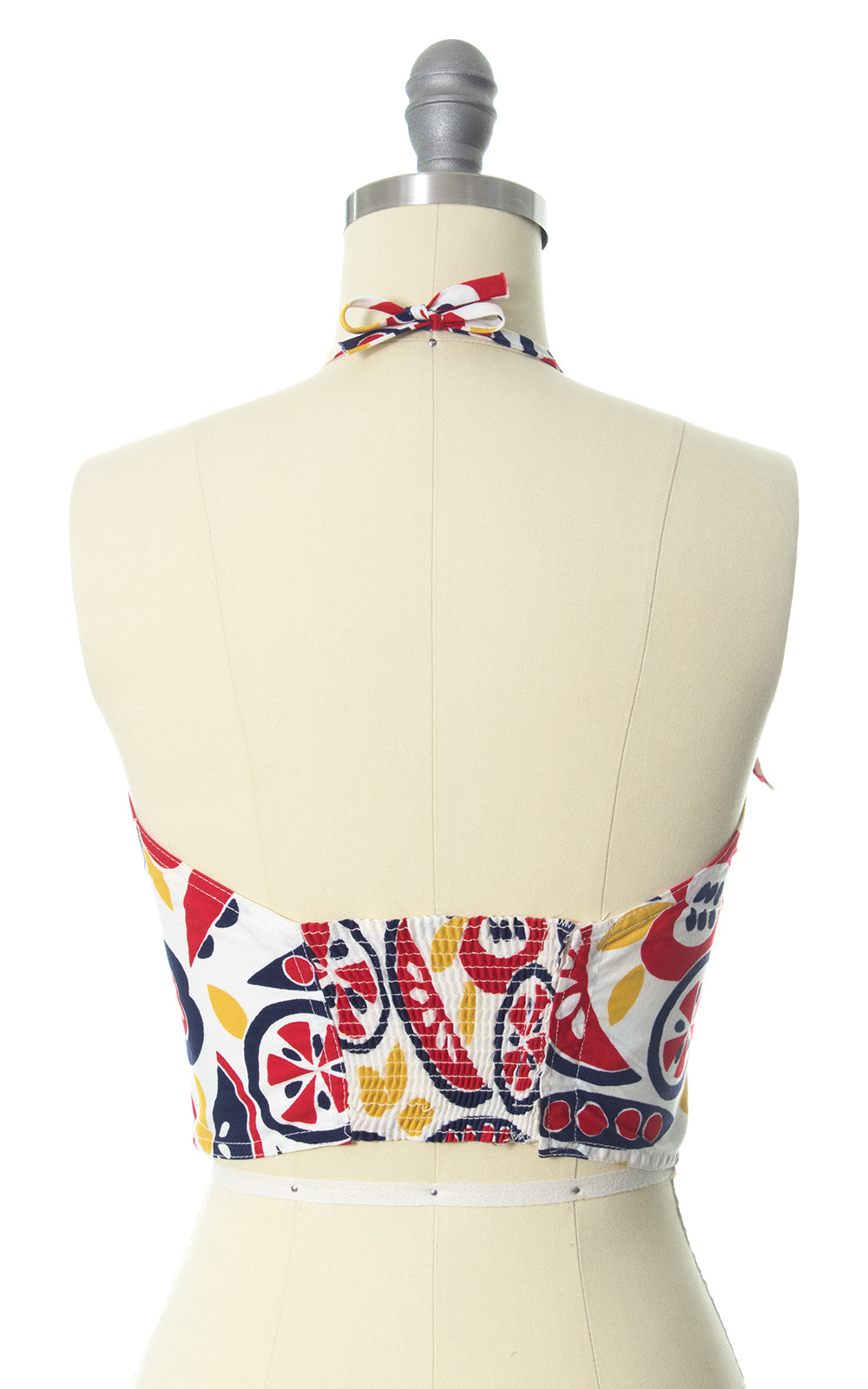 1950s Fruit Novelty Print Halter Sun Top