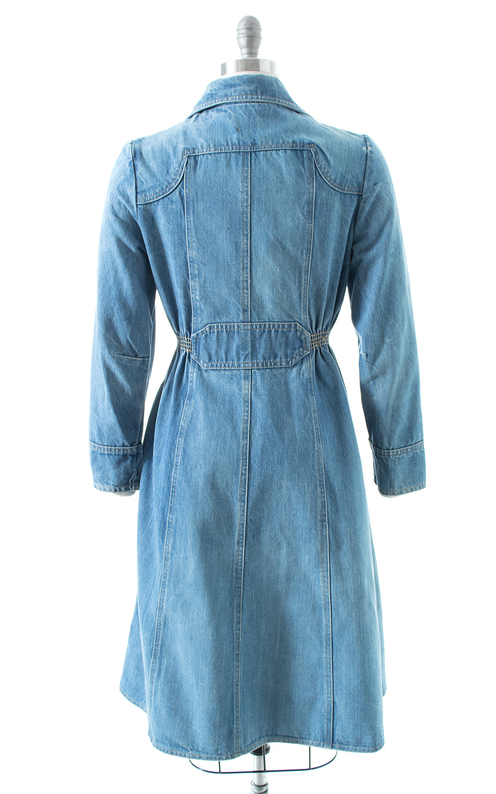 1970s Denim Coat Dress | small – Birthday Life Vintage