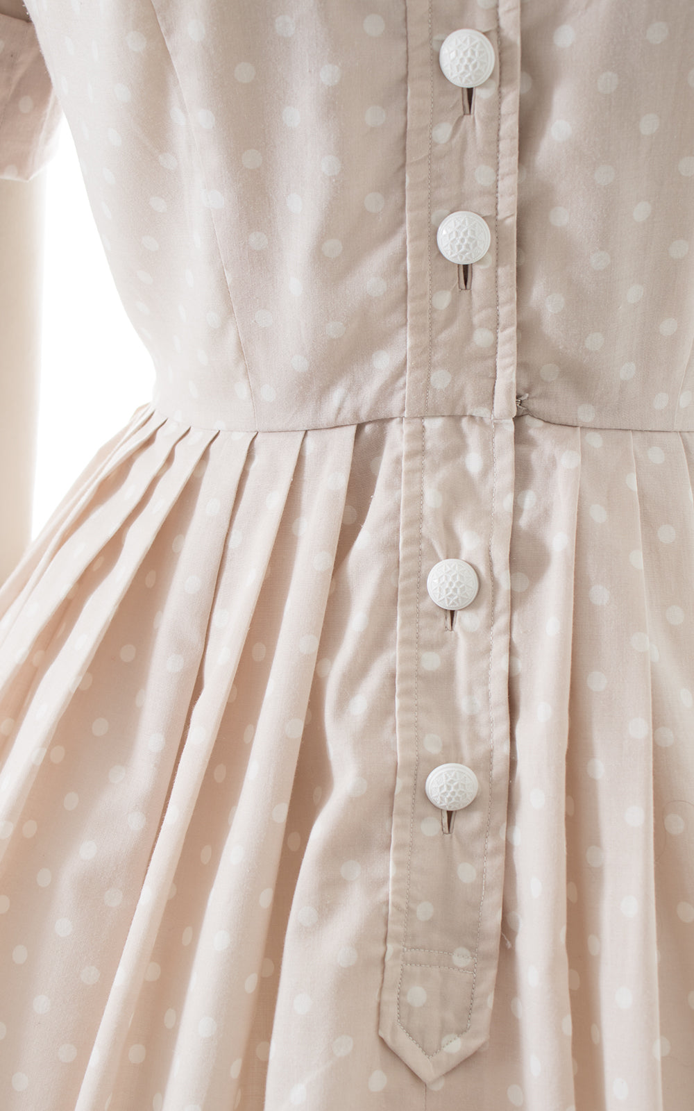 1950s Polka Dot Shirtwaist Dress