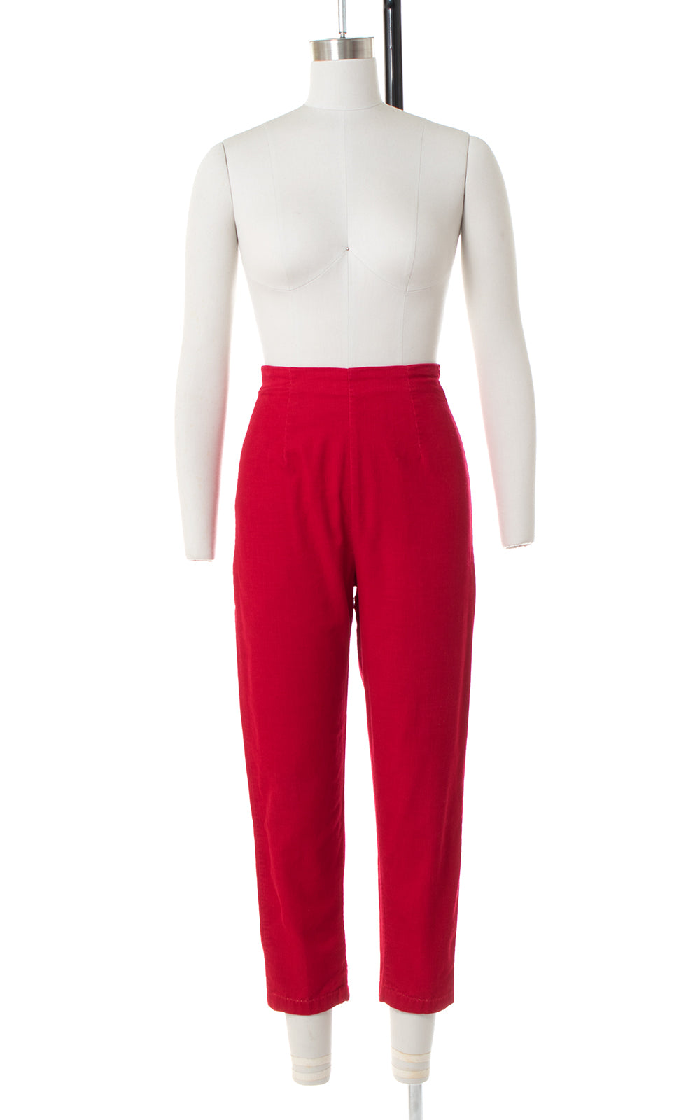 1950s Red Corduroy Capri Pants