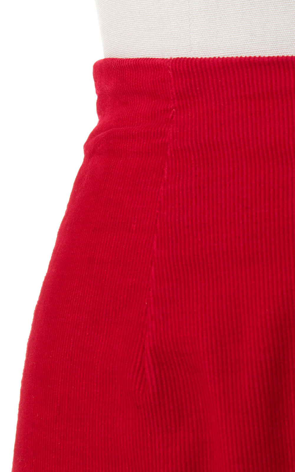 1950s Red Corduroy Capri Pants