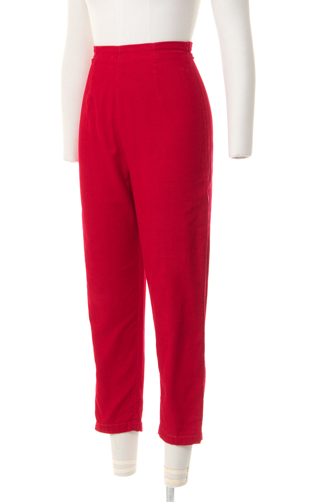 1950s Red Corduroy Capri Pants