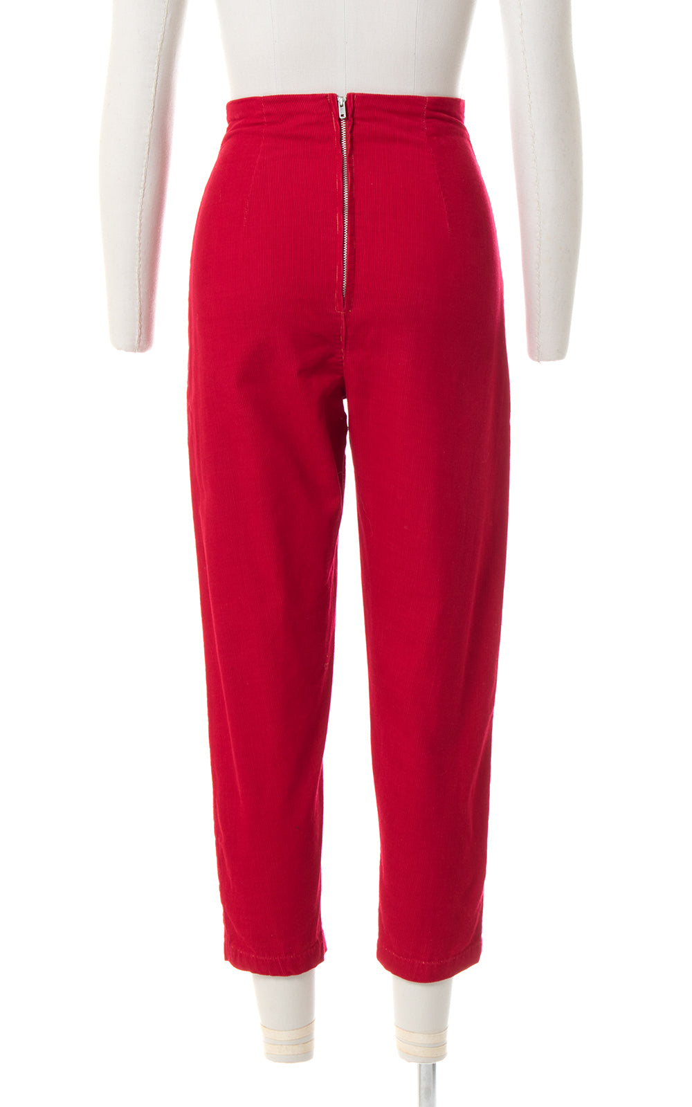 1950s Red Corduroy Capri Pants