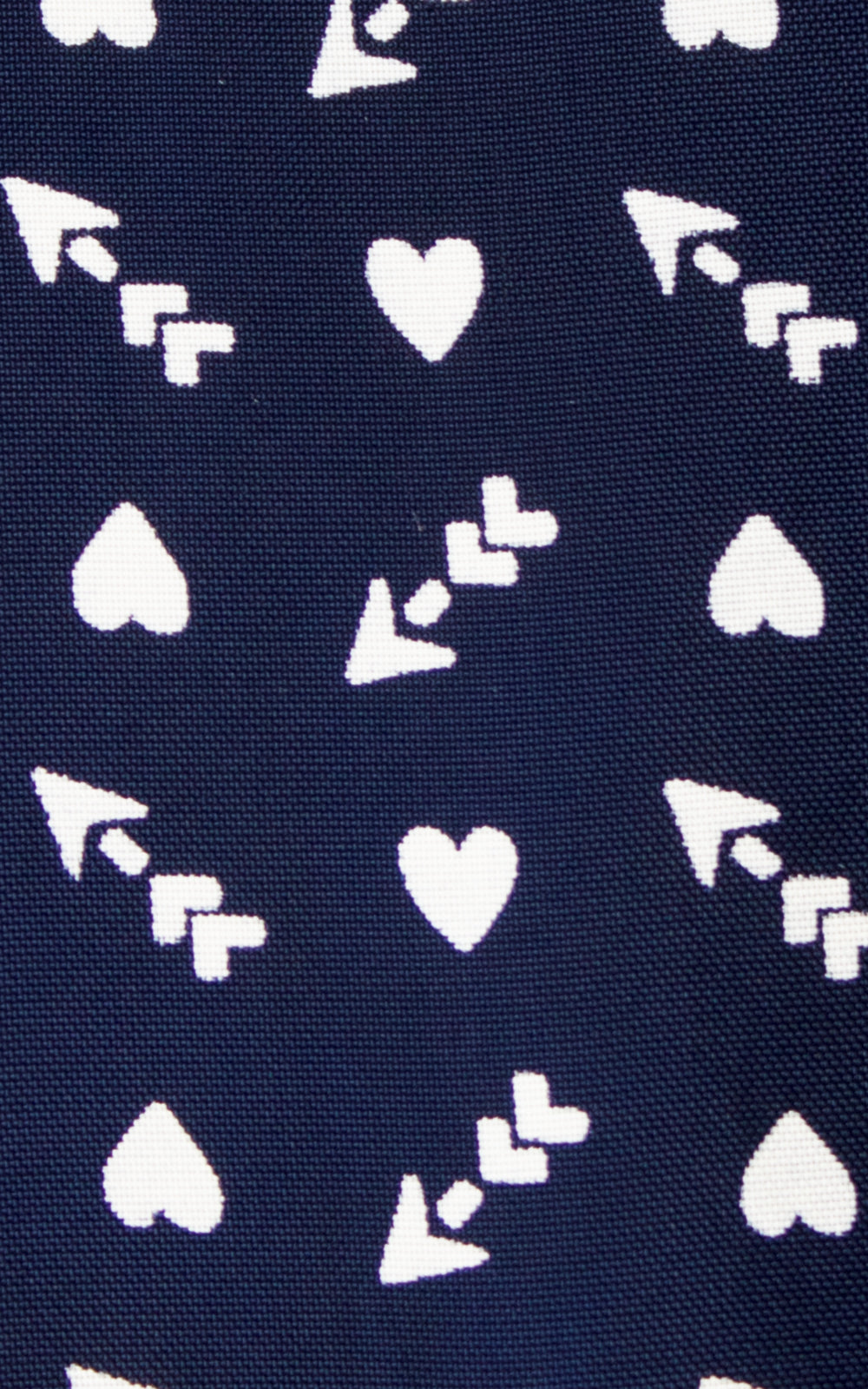 1940s Hearts & Arrows Novelty Print Rayon Shirtwaist Dress
