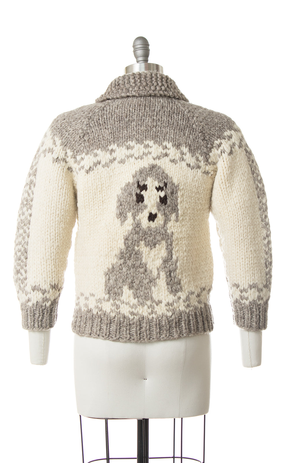 Vintage Dog Novelty Knit Wool Cowichan Sweater