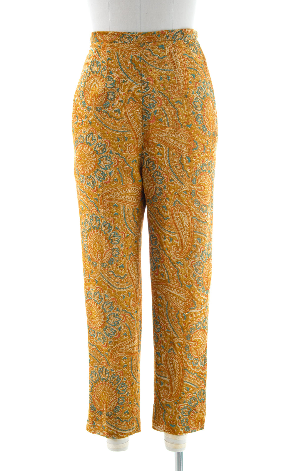 1960s Metallic Paisley Pant Suit