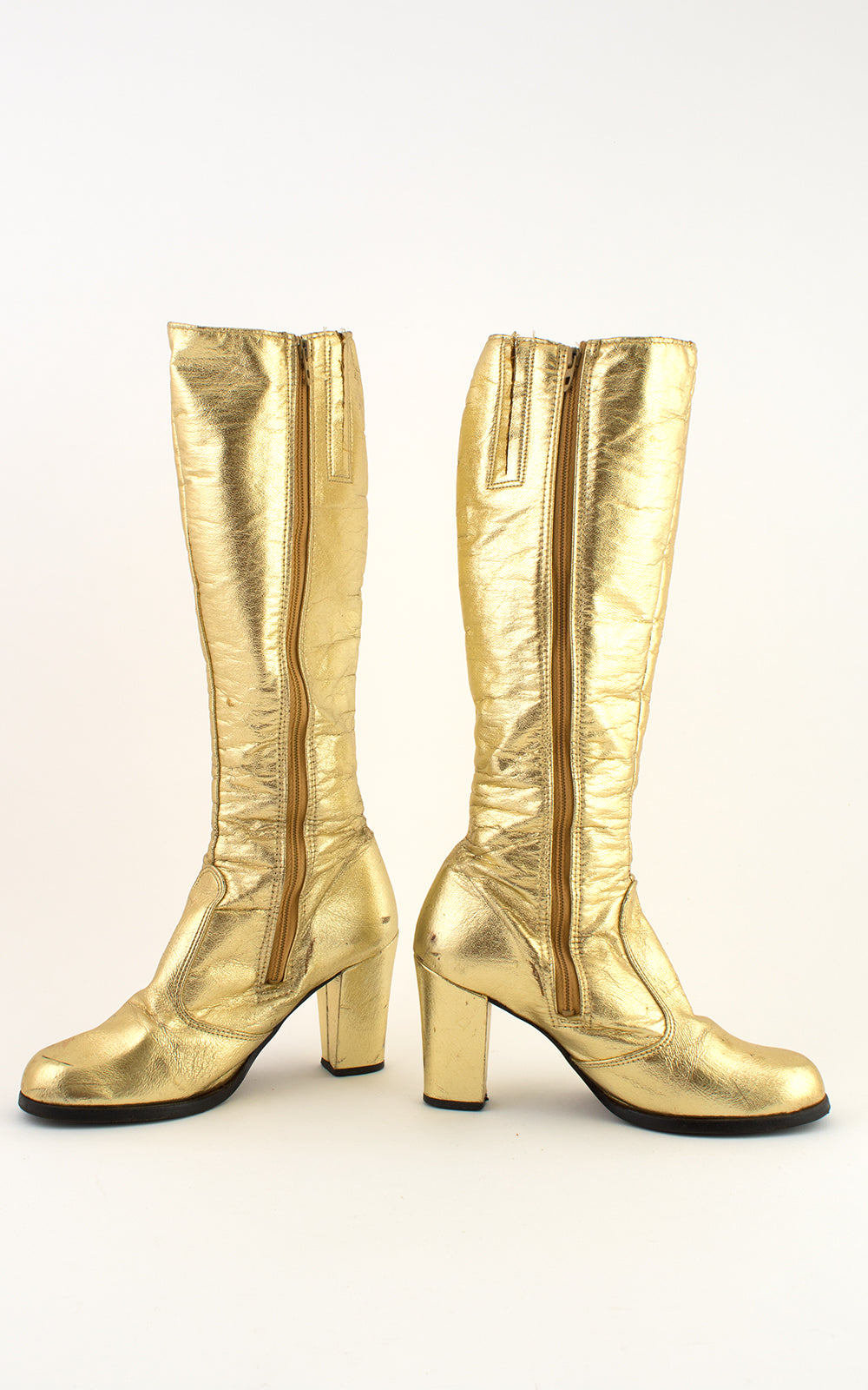 1960s Metallic Gold Go Go Boots