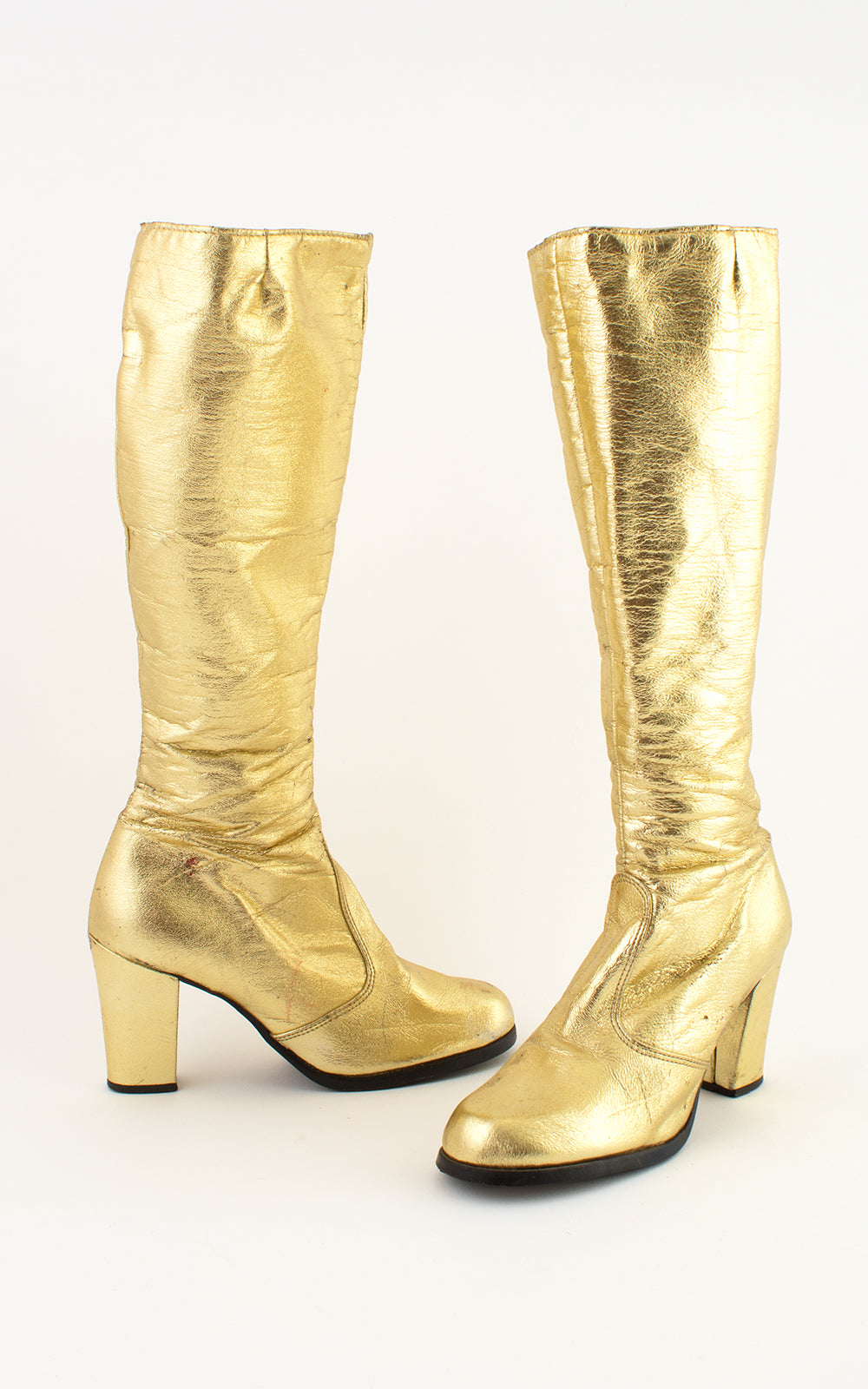 1960s Metallic Gold Go Go Boots