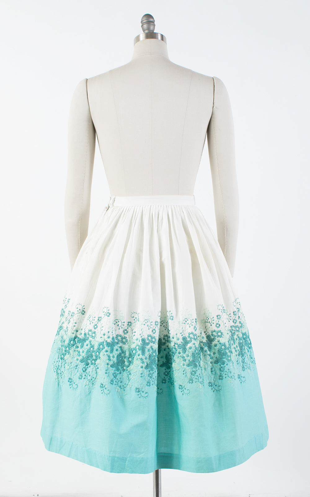 1950s Floral Embroidered Skirt