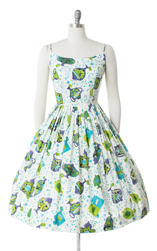 1950s Candy Jars Novelty Print Sundress