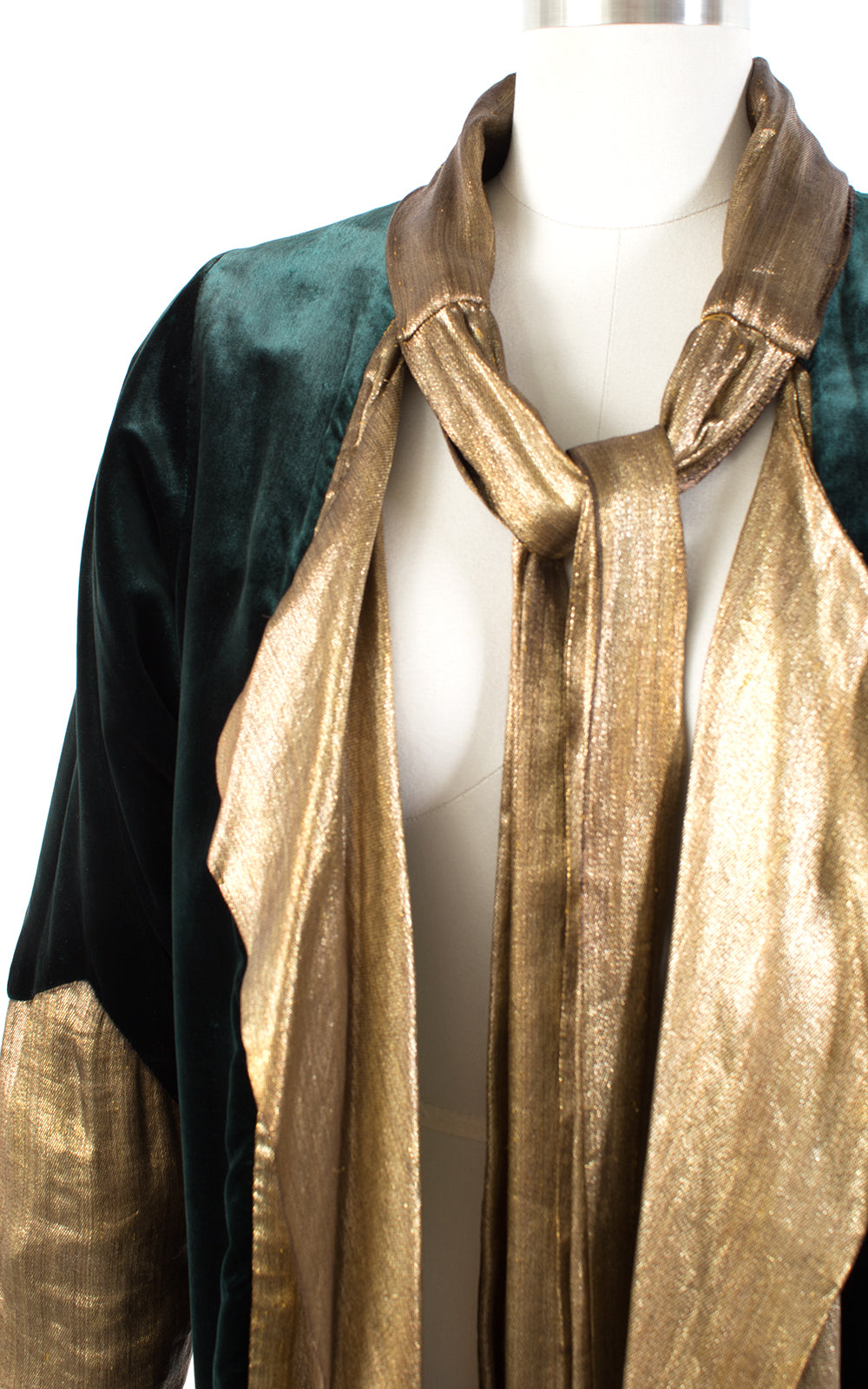 1920s Reversible Gold Lamé & Silk Velvet Coat | small/medium