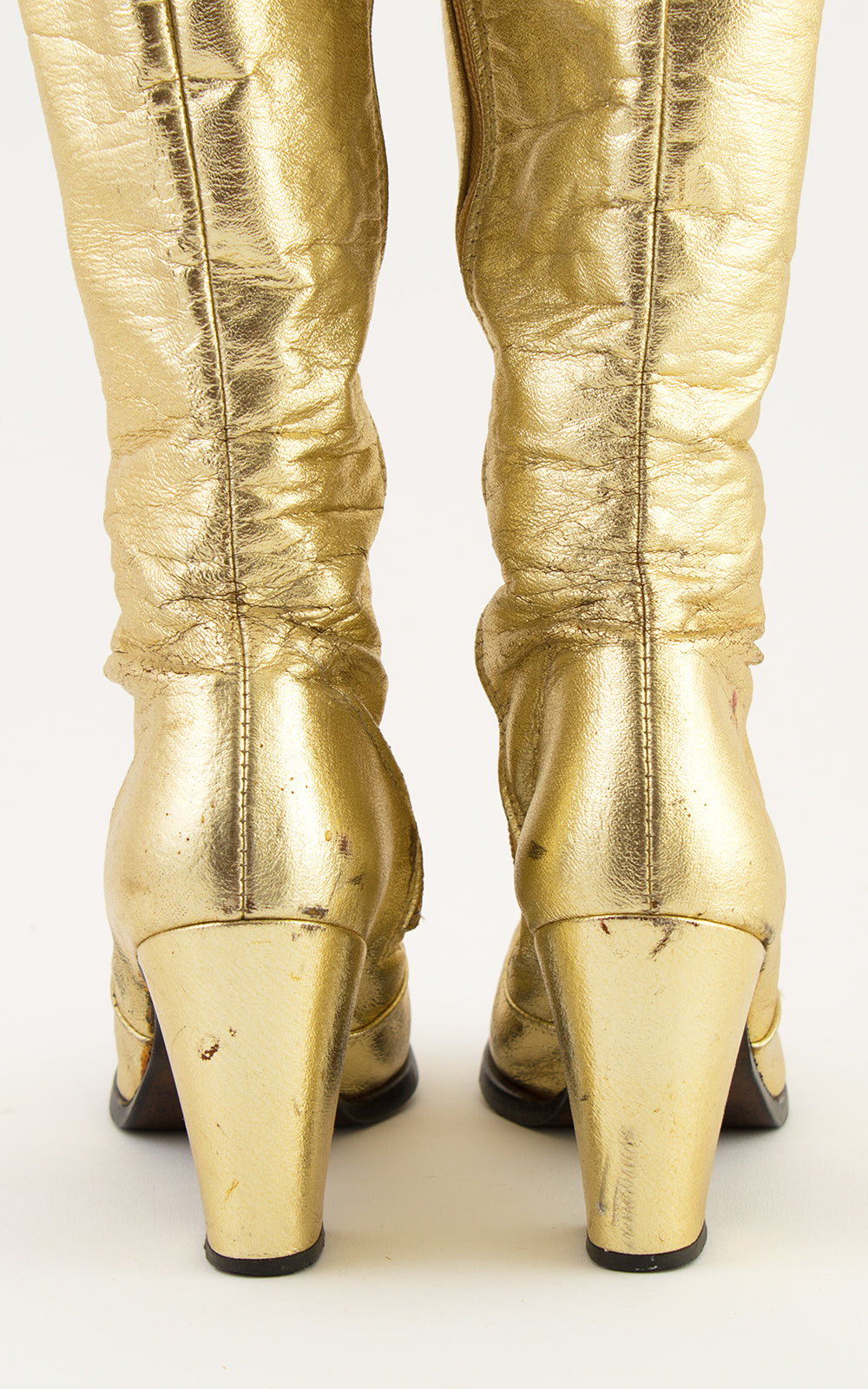 1960s Metallic Gold Go Go Boots