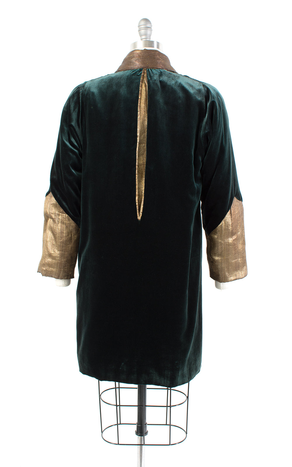 1920s Reversible Gold Lamé & Silk Velvet Coat | small/medium